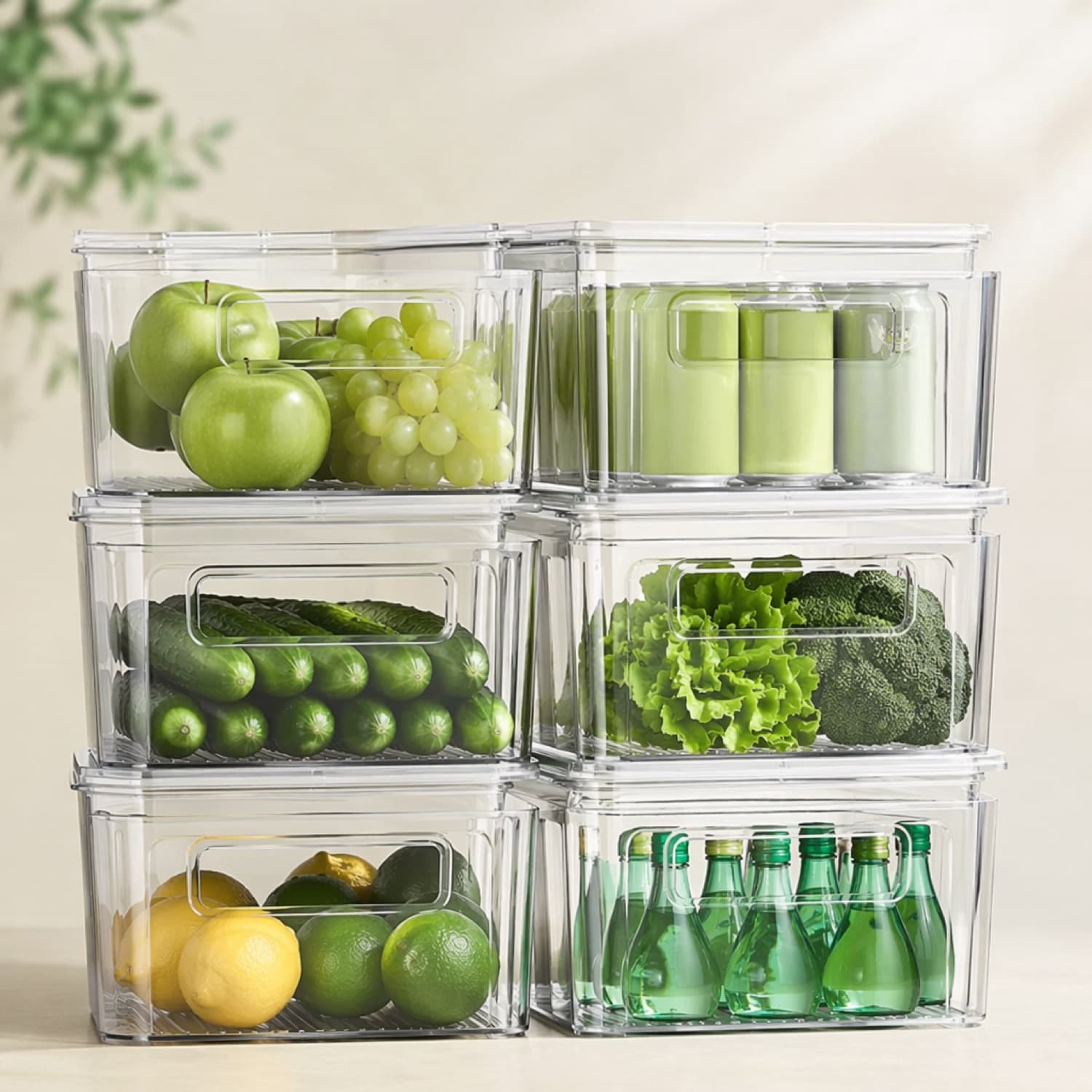 Stackable Fridge Organizer Bins (6) — Studio